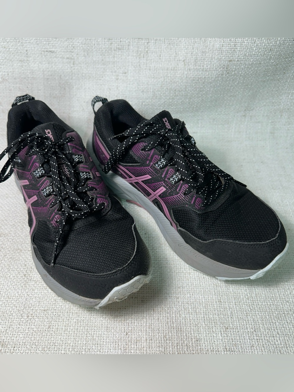 ASICS Gel-Venture 9 Black Running Shoes Womens Size 8 Athletic Gym Walking